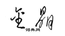 駱恆光金晶草書個性簽名怎么寫