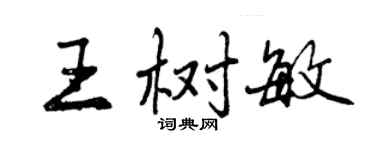 曾慶福王樹敏行書個性簽名怎么寫