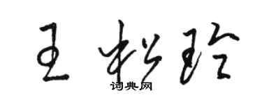 駱恆光王松玲草書個性簽名怎么寫