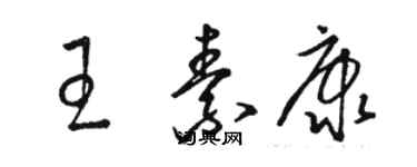 駱恆光王素康草書個性簽名怎么寫