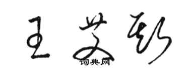 駱恆光王艾斯草書個性簽名怎么寫