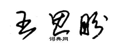 朱錫榮王思盼草書個性簽名怎么寫