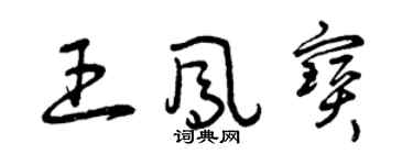 曾慶福王鳳寶草書個性簽名怎么寫