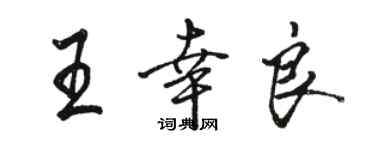 駱恆光王幸良行書個性簽名怎么寫