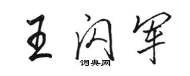 駱恆光王閃軍行書個性簽名怎么寫