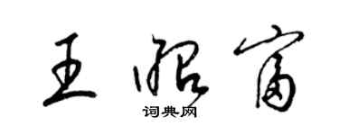 梁錦英王昭富草書個性簽名怎么寫