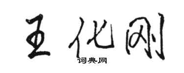 駱恆光王化剛行書個性簽名怎么寫