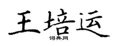 丁謙王培運楷書個性簽名怎么寫