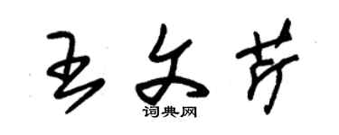 朱錫榮王文芹草書個性簽名怎么寫