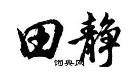 胡問遂田靜行書個性簽名怎么寫