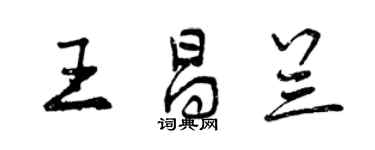 曾慶福王昌蘭行書個性簽名怎么寫