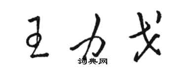 駱恆光王力戈草書個性簽名怎么寫