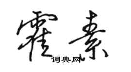 駱恆光霍素行書個性簽名怎么寫