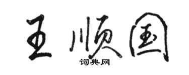 駱恆光王順國行書個性簽名怎么寫