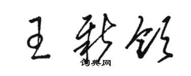 駱恆光王新領草書個性簽名怎么寫