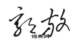 駱恆光郭放草書個性簽名怎么寫