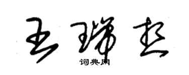 朱錫榮王瑞想草書個性簽名怎么寫