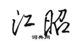 駱恆光江昭行書個性簽名怎么寫