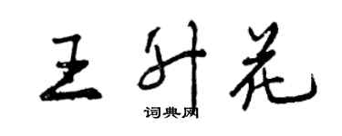 曾慶福王升花行書個性簽名怎么寫