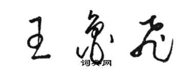 駱恆光王魯飛草書個性簽名怎么寫