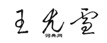 駱恆光王尤雪草書個性簽名怎么寫