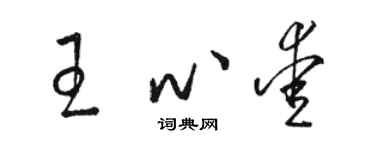 駱恆光王心愛草書個性簽名怎么寫