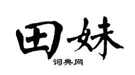 翁闓運田妹楷書個性簽名怎么寫