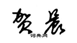 朱錫榮賀晨草書個性簽名怎么寫