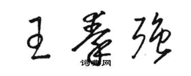 駱恆光王秦強草書個性簽名怎么寫