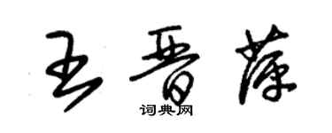 朱錫榮王晉萍草書個性簽名怎么寫