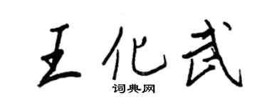 王正良王化武行書個性簽名怎么寫