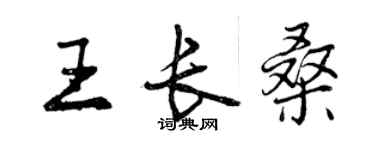 曾慶福王長桑行書個性簽名怎么寫