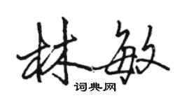 駱恆光林敏行書個性簽名怎么寫