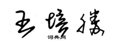 朱錫榮王培勝草書個性簽名怎么寫