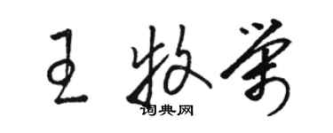 駱恆光王牧榮草書個性簽名怎么寫