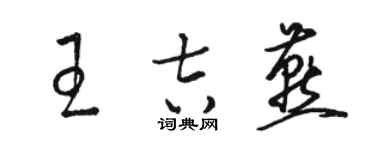 駱恆光王吉燕草書個性簽名怎么寫