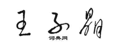 駱恆光王子晶草書個性簽名怎么寫