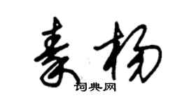 朱錫榮秦楊草書個性簽名怎么寫