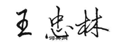 駱恆光王忠林行書個性簽名怎么寫