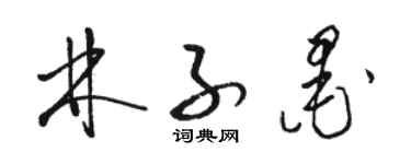 駱恆光林子墨草書個性簽名怎么寫