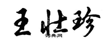 胡問遂王壯珍行書個性簽名怎么寫