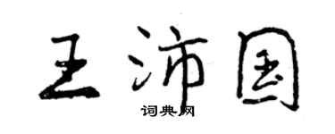 曾慶福王沛國行書個性簽名怎么寫