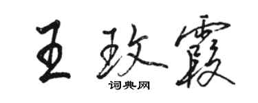 駱恆光王玫霞行書個性簽名怎么寫