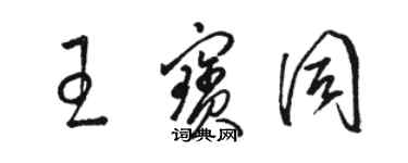 駱恆光王寶同草書個性簽名怎么寫