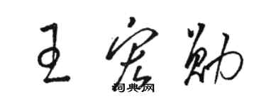 駱恆光王宏勛草書個性簽名怎么寫
