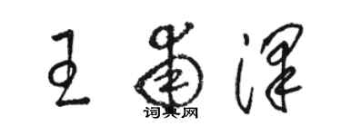 駱恆光王甫澤草書個性簽名怎么寫