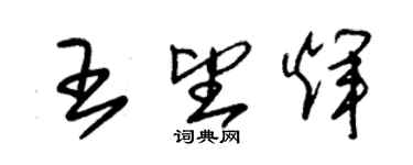 朱錫榮王望輝草書個性簽名怎么寫