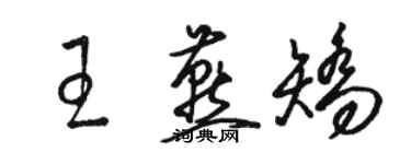 駱恆光王燕矯草書個性簽名怎么寫