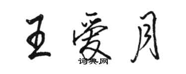 駱恆光王愛月行書個性簽名怎么寫