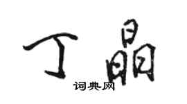 駱恆光丁晶行書個性簽名怎么寫